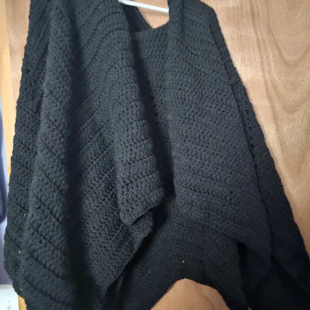 Black Fairy Cape - Soft Crochet Design for Everyday Wear   pattern by Christel Riley Watts