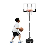 Seray 3.2-7.2FT Basketball Hoop for Kids & Adults, Quick & EZ Height Adjustment, 29In Shatterproof PC Backboard, Rust-Resistant Poolside Goal, Indoor/Outdoor Portable, Birthday Gifts for Boys & Girls