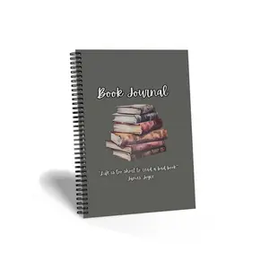Reading Log Book Spiral Bound Tracker, Record Book Details, Reading Progress, Thoughts, Memorable Quotes, Ideal for Students, Readers, Collectors, Spiral Bound Notepad