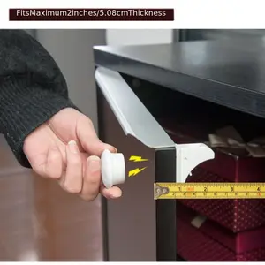 2pcs Magnetic Youngsters Safety Locks - Magnetic Cabinet Locks, Easy-Install, No Screws Or Drilling Required, Phthalate-Free Plastic, Perfect for Proofing Doors & Drawers