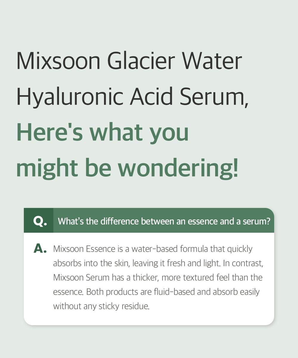 [mixsoon Official Shop] Glacier Water Hyaluronic Acid Serum 1.01 fl.oz / 30ml - Non-greasy Hydration Booster,  Korean Facial Serum for Glass Skin Moisture