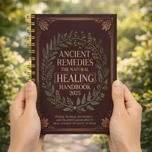 Ancient Therapy Natural Healing Handbook, Vintage Spiral Notebook with Herbal Recipes, 5.5x8.3 Inches, Portable and Easy to Use
