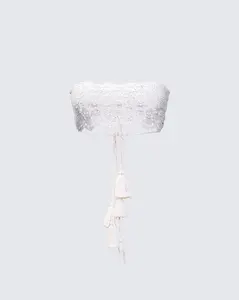 Noxie White Crochet Bandeau Top