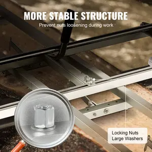 VEVOR Chainsaw Mill and Rail Mill Guide System, Portable Sawmill 14-36 Guide Bar, 9ft Aluminum Saw Milling Rail Guide with Chainsaw Planking Mill for Woodworkers and Carpenters