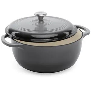 Best Choice Products Enamel Cast-Iron Dutch Oven, 6 Qt & 7.5 Qt – Heavy-Duty Cookware w/ Lid & Dual Handles, Multiple Colors