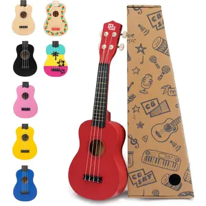 Soprano Ukulele 21"/53cm beginners, students  guitar (Red)