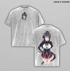 Akeno Himejima | High School DxD Inspired Washed Tee Streetwear Tee Hoodie "Thunder Priestess — Smiling While It Hurts" For Onee-san Lovers, For Gift Drops That Spark With Desire