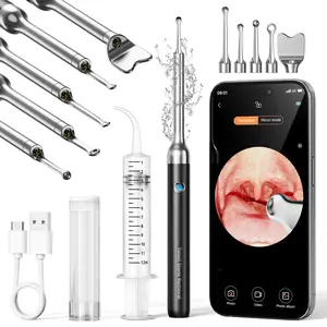 WiFi Tonsil Stone Remover Kit with Camera & LED Light – Oral Inspection Tool for iOS/Android, Rechargeable with 5 Attachments