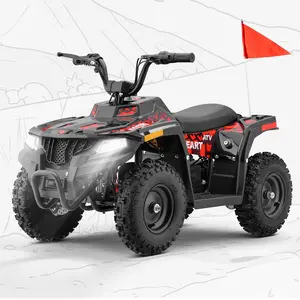 36V Electric ATV for Kids, 500W Quad Ride-On with Parent Speed Control, 10-15 MPH Dual Speed, Dual Suspension, LED Headlight, All-Terrain Tires, Supports Up to 143 lbs