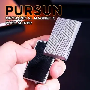 Fidget Unlimited Position Slider, Mechanical Magnetic Fingertip Push Slider, Edc Metal Toy, Fancy Ways of Playing Challenging Toy