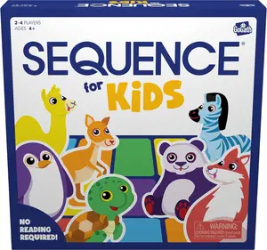 Jax SEQUENCE for Kids -- The 'No Reading Required' Strategy Game by Jax and Goliath, Multi Color, 11 inches (2-4 players) (Packaging May Vary)
