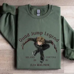 Ilia Malinin Quad Jump Legend World Champion Shirt, Figure Skating Legend Sweatshirt Hoodie Tee, Skating Fan Apparel