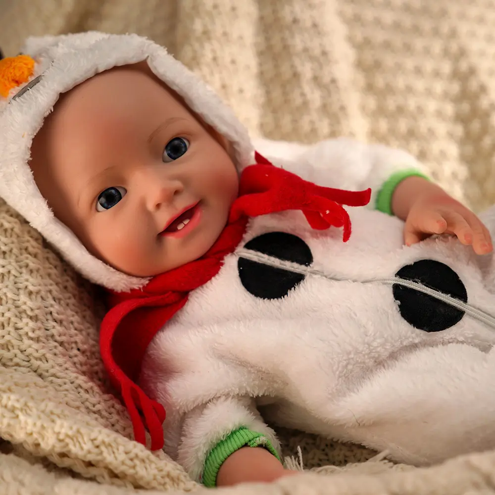 18in Full Body Silicone Reborn Baby Doll - Cute Smile Doll for Toys & Hobbies Collection, Rebornbabydoll