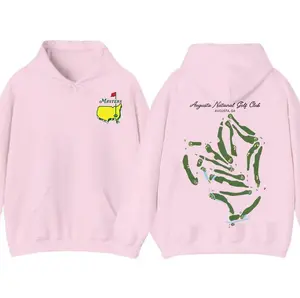 Augusta National Course Map Golf Hoodie Shirt, For Men For Women, Vintage Unisex Cotton Apparel, Breathable Fabric Sports Top, Masters Tournament Hoodie, Masters Hoodie
