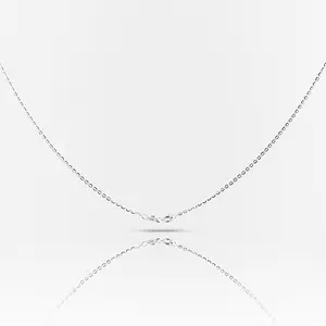 925 Sterling Silver Chain Necklace Chain for Women, 1.3/1.5 mm Cable Chain Necklace Upgraded Spring-Ring Clasp - Thin & Sturdy - 40/45CM