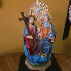 Divina Providencia Statue - Religious Figurine with Jesus and Saint - Decorative Home Decor - Ideal for Altar or Shrine