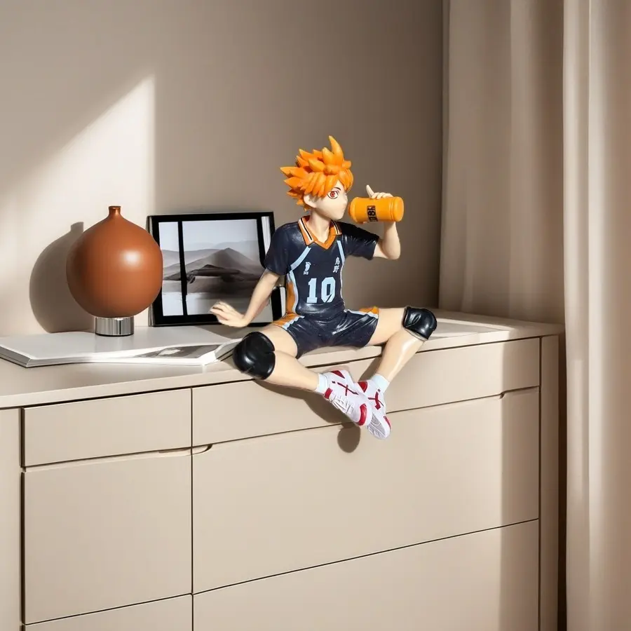 Handheld Volleyball Boy Hikaru Hinata Shadow Mountain Figure, Flying Hero Car Ornament Series Model, Collectible Toy Figurine, Collectible Figure Decor