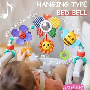 Adjustable Multifunctional Baby Stroller Hanging Toy Set, Interactive Rattle Maracas Sensory Toys for Infants, Early Education, Unisex Baby Toy