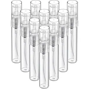 10 Pack 5ml Empty Fine Mist Mini Plastic Spray Bottles, Refillable Perfume Atomizers for Makeup & Travel Use, Lightweight Leakproof Portable Clear Containers [New Deal]