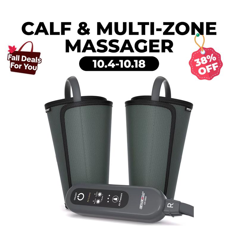 CINCOM Non-Heated Calf & Multi-Zone Body Massager with Calf Airbags, Adjustable Modes, Adjustable Vibration Intensity Levels - Home Leg Support Solution for Muscle Cramps Relief, Circulation Boost