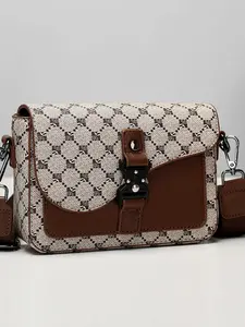 Men's Punk Style Magnetic Closure Camera Bag, High-Quality Small Square Shoulder Crossbody Bag, Wide Strap, All Seasons, Unique Bags