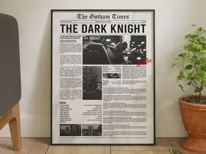 [Sale off up to 50%][No frame, Free Ship] The Dark Knight, FHD Wall Decor, Wall Hangings, , Museum Poster, , Newspaper Poster, High Quality Print (No Frame)
