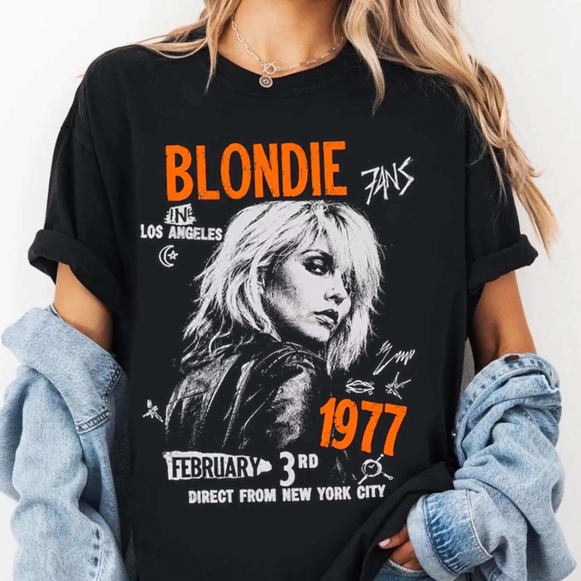 Blondie Retro Graphic Tee, Classic 70s Band Music T Shirt for Rock Fans T-Shirt