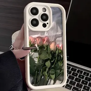 Rose Pattern Phone Case, Anti-drop Cellphone Protective Case, Total Protective Shockproof Mobile Phone Cover for iPhone 11 12 13 14 15 Pro Max