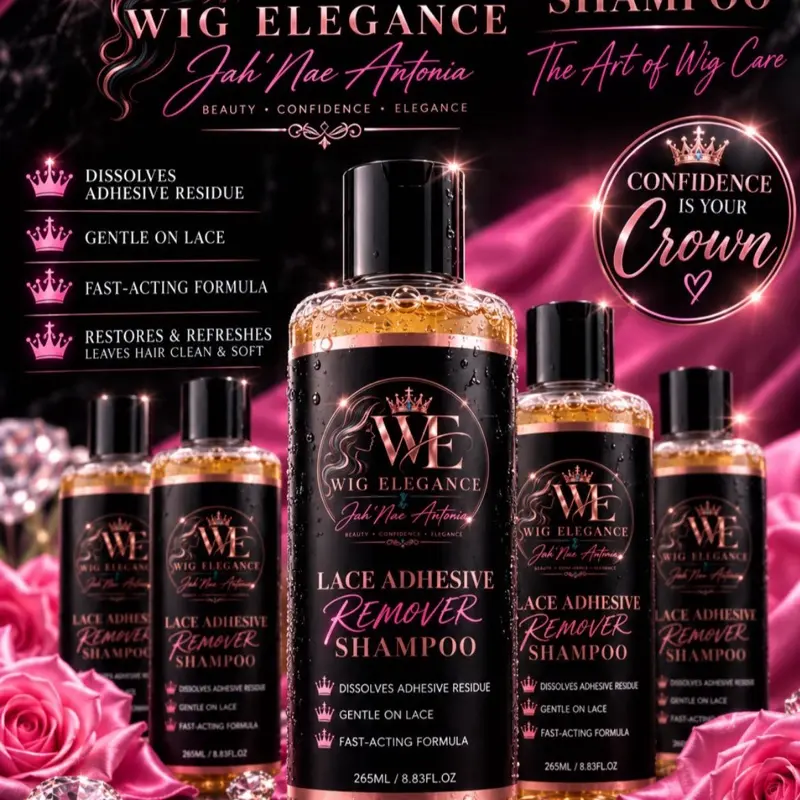 Wig Elegance Lace Adhesive Remover Shampoo, Fast-Acting Wig Glue Remover, 8.83 fl oz (265 mL)