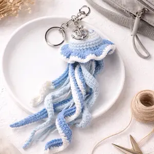 Adorable Crochet Jellyfish – Keychain & Bag Charm