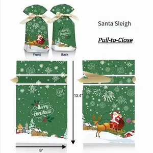 50Pcs Christmas Drawstring Gift Bags | 1-Second Pull-Close Goodie Bags | Red Plaid & Green Designs | Holiday Party Supplies | Xmas/Black Friday/New Year Gifts for Mom, Dad, Friends, Boyfriend, Girlfriend