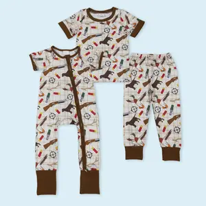 Duck call short sleeve top matching pants boy outfit