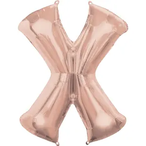 Rose Gold Foil Letter X Balloon