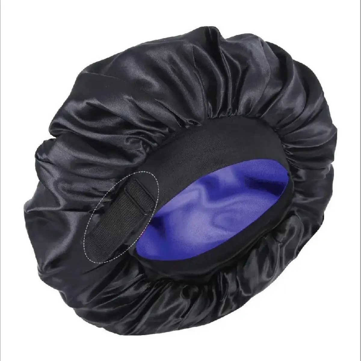Humwam Double-Layered Satin Sleeping Bonnet for Men & Women, Adjustable Elastic Strap for Stable Wear, Haircare Must Have, Protects Hairstyle & Retains Hair Moisture, Avoid Pillow Stains, Hand Washable