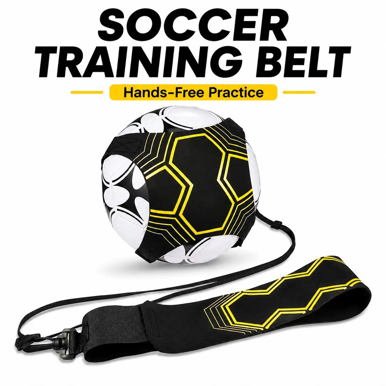 Soccer Training Belt For Kids Adjustable Rebound Ball Trainer Hands Free Juggling Practice Aid For Youth Soccer Skills Soccer Training Equipment Adjustable Football Gear