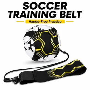 Soccer Training Belt For Kids Adjustable Rebound Ball Trainer Hands Free Juggling Practice Aid For Youth Soccer Skills