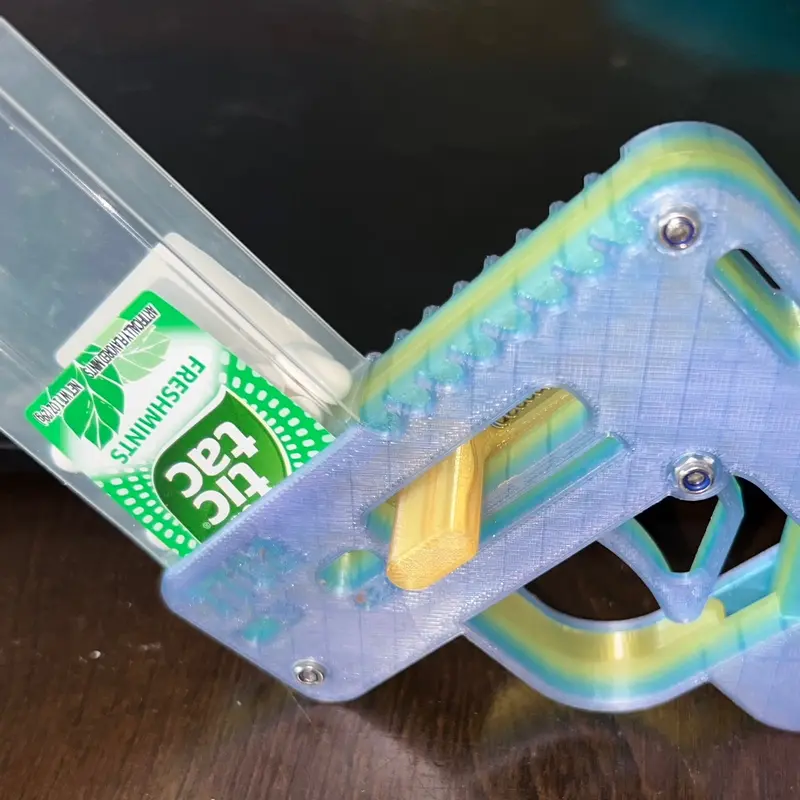 Tic Tac Shooter Figurine - 3D Printed Design  Colorful