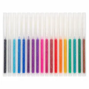 18-Color-Glitter Gel Pens – Retractable Sparkle Ink Pens with Quicksand Glitter Effect |   Neon Highlighter Pens for Aesthetic Journaling, Scrapbooking & Creative Note-Taking |   Perfect Student Gift