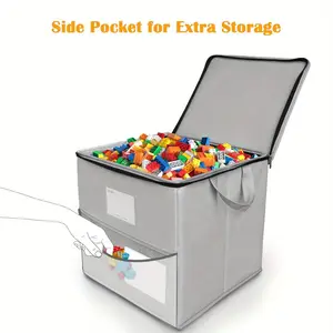 Children's Toy Storage Organizer and Game Mat, Organizer and Storage, Toy Storage Box 13 "X13" X13 ", Cube Organizer for Boys and Girls, Toy Basket Organization, Box Storage Container, stackable and Foldable Fabric Cube Box for Building Blocks/Blocks