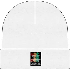 Autism Awareness Cuff Beanie — Puzzle Heart 'Smallest Acts Spark Real Change'