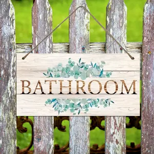 Wooden Bathroom Door Sign, Bathroom Door Decor, Bathroom Decor, Home Decor, Housewarming Gift, Room Decor, Bedroom Decor, Living Room Decor