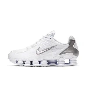 NIKE Men's Shox TL "White Metallic Silver" Shoe - Chunky Sneakers, Sports Shoes, Footwear, Basketball Trainer