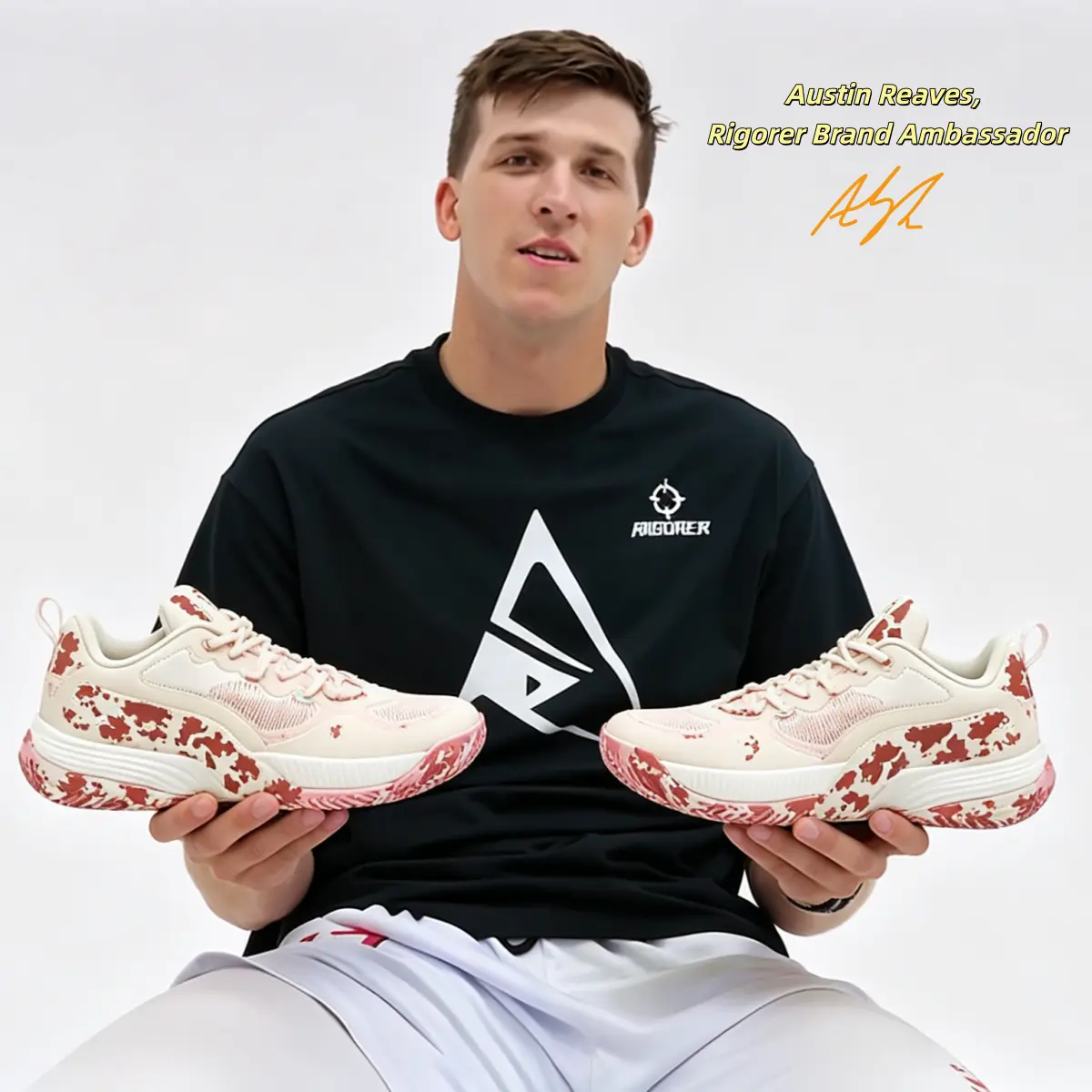 RIGORER Battle2 Zero-Drop Basketball Shoes | Austin Reaves Same Style | 18.5mm Forefoot & Heal for Less Pain | Translucent EVA Midsole (60%+ Reboud) | Nylon Shank & Reinforced Toe 'Sawmill Road' [Z323360103-3]