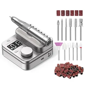 Professional Electric Nail Drill, Rechargeable Sparkly Nail Drill for Acrylic Nails, Cordless Portable Nail Drill Kit with Drill Bits and Sanding Bands for Manicure Pedicure, Cartoon Pattern Diamond