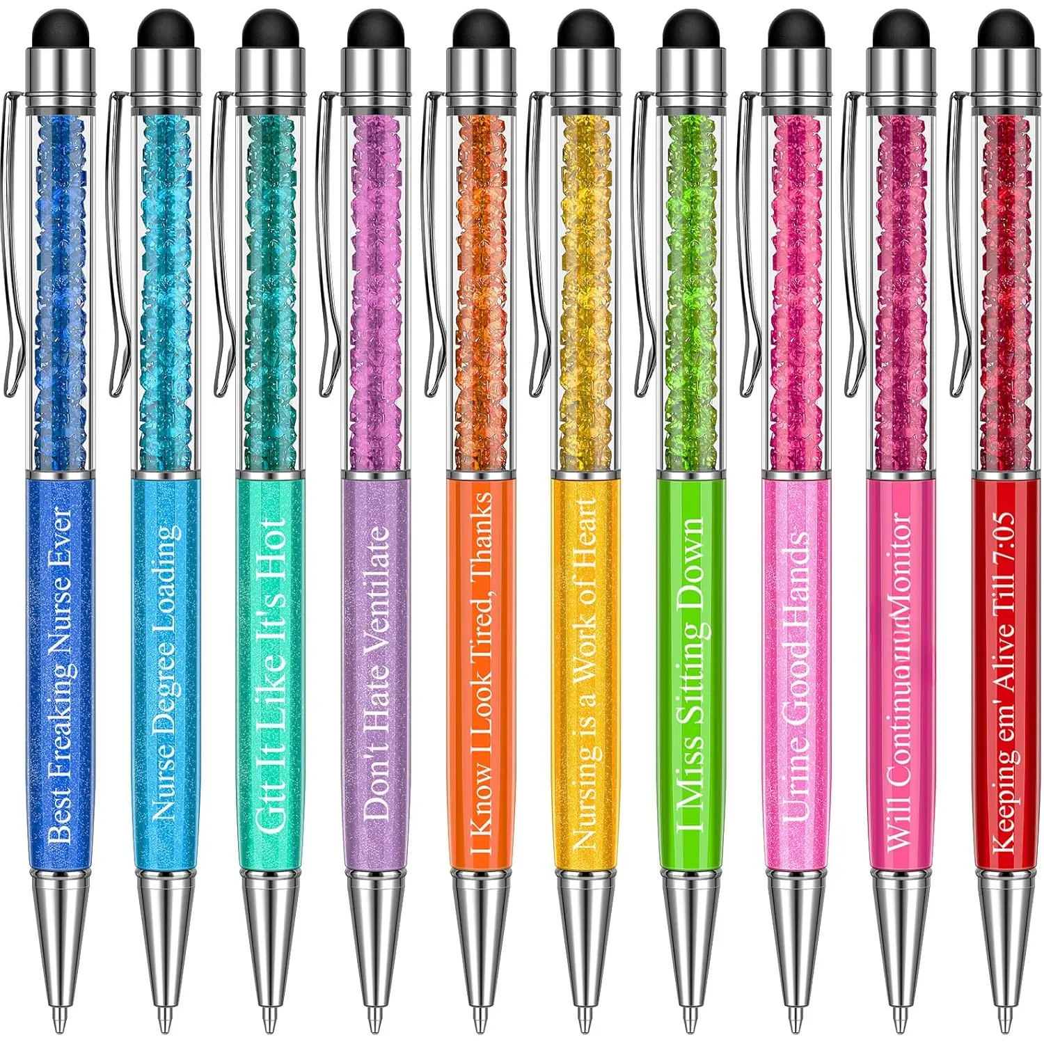 10 count Funny Nurse Pens for Work Black Ink  Appreciation Gifts Ballpoint Pens Bulk for Nurse  Teachers Students Women Men