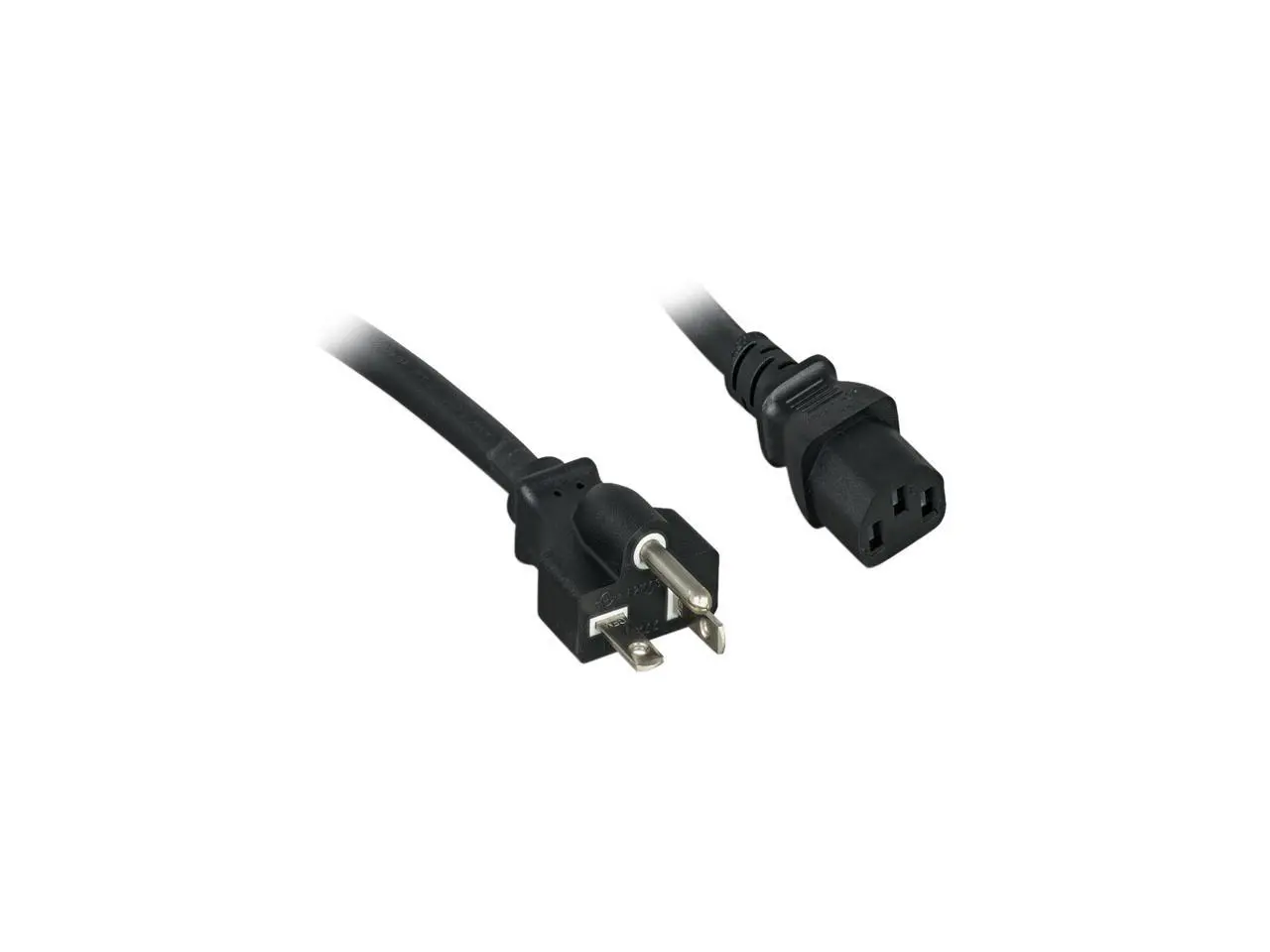 Nippon Labs 14 AWG AC Power Cord NEMA 5-20P To C13, SJT, 15A/125V, NEMA 5-20P to IEC-60320-C13, Black 8ft. Power Cable