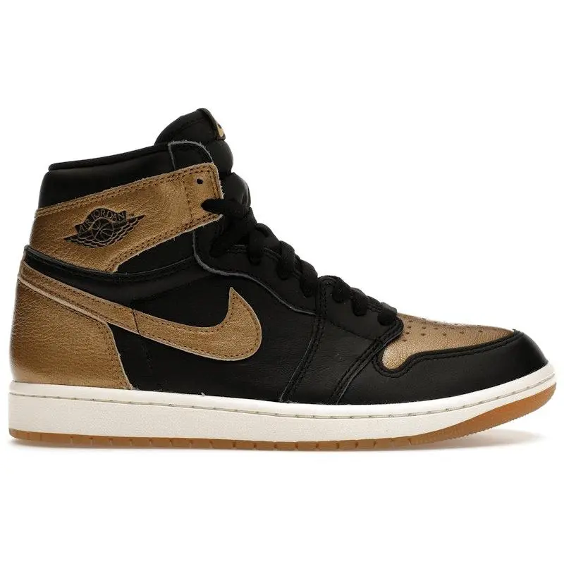 Jordan Men's 1 Retro High OG Black Metallic Gold Basketball Shoes, from StockX