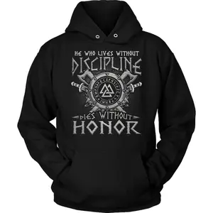 Viking Apparel, Viking Warrior, "Discipline & Honor" Unisex Hoodie, Viking Hoodie, Norse Hoodie, Nordic, Celtic Hoodie, Nordic Hoodie
