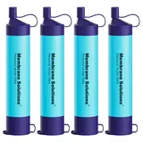 Membrane Solutions/WAKIWAKI Portable Water Filter Straw, Water Filtration System for Hiking, Camping, Off Grid Survival Gear