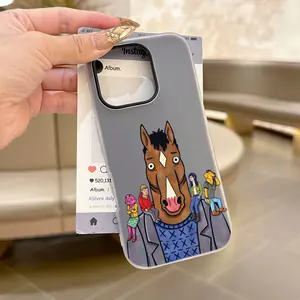 BoJack Horseman1 Phone Case Suitable for iPhone 17 16e 16 15 14 13 12 11 Pro Max Air XR XS X 7 8 Plus Soft TPU Matte Double-layer Back Cover